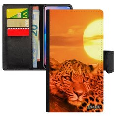 Чехол-книжка на смартфон Эпл Айфон 7 Плюс уникальный дизайн Леопард Дикий Гепард Utaupia