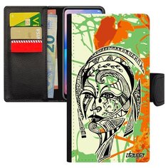 Чехол-книжка на смартфон Самсунг Галакси A5 2017 уникальный дизайн Портрет женщины Fleur Utaupia