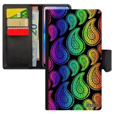 Чехол-книжка на смартфон Xiaomi mi 8 lite оригинальный дизайн Кружевной узор Вязь Цветочный Utaupia