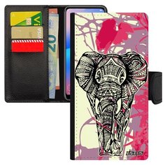 Чехол-книжка на смартфон Samsung Galaxy S7 Edge оригинальный дизайн Слон Elephant Древний Utaupia