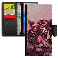Чехол-книжка на смартфон Huawei P30 Lite уникальный дизайн Царь тигр Африка Хозяин Utaupia