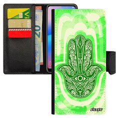 Чехол книжка на смартфон Samsung Galaxy A50 французский дизайн Рука Фатимы Защита Тора Utaupia