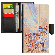 Чехол книжка на смартфон Самсунг Галакси A5 2017 оригинальный дизайн Лиса Охота Коварная Utaupia