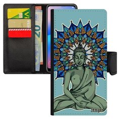 Чехол-книжка на смартфон Samsung Galaxy A40 оригинальный дизайн Будда Мандала Buddha Utaupia