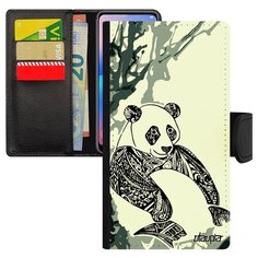 Чехол-книжка на смартфон Самсунг Галакси A5 2017 уникальный дизайн Панда Тибет Китайский Utaupia