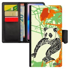 Чехол-книжка на смартфон Самсунг Галакси S8 уникальный дизайн Панда Медведь Тибет Utaupia
