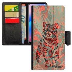 Чехол-книжка на смартфон Самсунг Галакси A10 уникальный дизайн Кот Маленький Бенгальский Utaupia