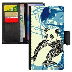 Чехол-книжка на смартфон Samsung Galaxy A5 2017 оригинальный дизайн Панда Медведь Азия Utaupia