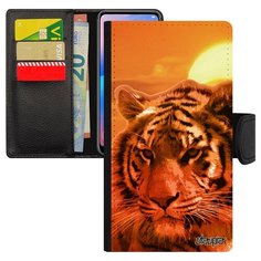 Чехол-книжка на смартфон Apple iPhone X оригинальный дизайн Царь тигр Свирепый Бенгальский Utaupia