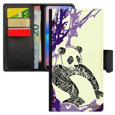 Чехол книжка на смартфон Самсунг Галакси S8 французский дизайн Панда Медведь Тибет Utaupia