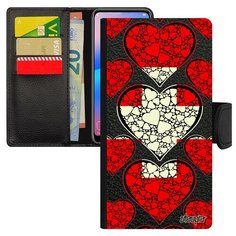 Чехол книжка на смартфон Samsung Galaxy S8, "Флаг Швейцарии с сердцем" Государственный Utaupia