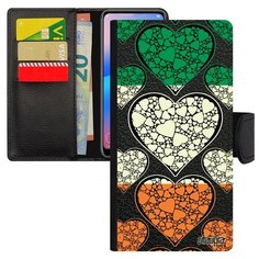 Чехол книжка на смартфон Samsung Galaxy S8, "Флаг Ирландии с сердцем" Путешествие Utaupia