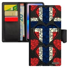 Чехол-книжка на смартфон Samsung Galaxy S8, "Флаг Норвегии с сердцем" Патриот Туризм Utaupia