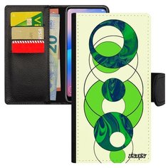 Чехол-книжка на смартфон Самсунг Галакси S8 оригинальный дизайн Круги Кольца Узор Utaupia