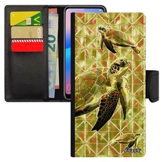 Чехол-книжка на смартфон Samsung Galaxy A50 оригинальный дизайн Черепаха Большая Гиганская Utaupia