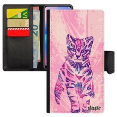 Чехол-книжка на смартфон Apple iPhone XS французский дизайн Кот Пушистый Бенгальский Utaupia