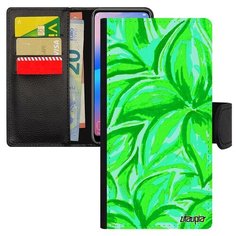 Чехол книжка на смартфон Samsung Galaxy A40 французский дизайн Цветочный узор Лепестки Фон Utaupia