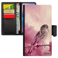Чехол книжка на смартфон Samsung Galaxy A5 2017 уникальный дизайн Воробей Воробьишка Птичка Utaupia