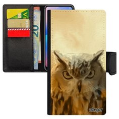 Чехол книжка на смартфон Apple iPhone XR оригинальный дизайн Сова Птица Ночной Utaupia