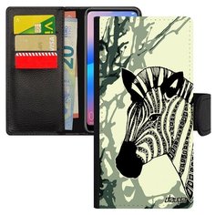 Чехол книжка на смартфон Xiaomi Redmi 6a уникальный дизайн Зебра Zebra Африка Utaupia