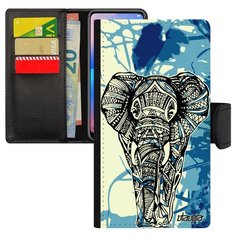 Чехол книжка на смартфон Самсунг Галакси S10Е уникальный дизайн Слон Саванна Elephant Utaupia