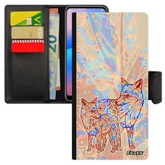 Чехол книжка на смартфон Samsung Galaxy A10 французский дизайн Лиса Охота Коварная Utaupia
