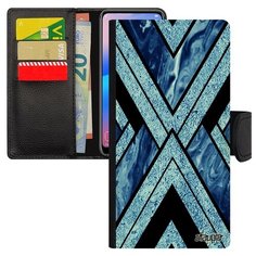 Чехол-книжка на смартфон Самсунг Галакси A40 французский дизайн Х-орнамент Гора Геометрический Utaupia