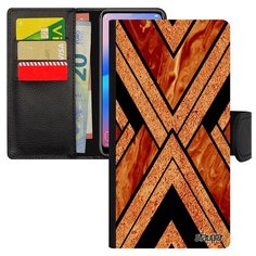 Чехол-книжка на смартфон Samsung Galaxy A40 уникальный дизайн Х-орнамент Гранит Рисунок Utaupia