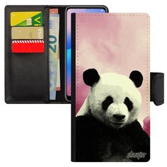 Чехол книжка на смартфон Samsung Galaxy A40 французский дизайн Большая панда Азия Тибет Utaupia
