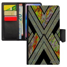 Чехол книжка на смартфон Эпл Айфон 7 Плюс уникальный дизайн Х-орнамент Рельеф Символ Utaupia