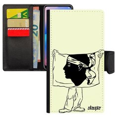 Чехол-книжка на смартфон Redmi note 6 Pro, "Флаг Корсики с руками" Туризм Патриот Utaupia