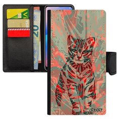 Чехол-книжка на смартфон Самсунг Галакси S10Е французский дизайн Кот Дикий Тигристый Utaupia