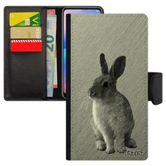 Чехол-книжка на смартфон Самсунг Галакси S10Е уникальный дизайн Кролик Пушистый Животное Utaupia