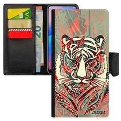 Чехол книжка на смартфон Samsung Galaxy S7 Edge оригинальный дизайн Тигр Tiger Хищник Utaupia