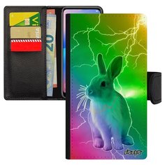 Чехол книжка на смартфон Эпл Айфон 7 уникальный дизайн Кролик Домашний Трусишка Utaupia