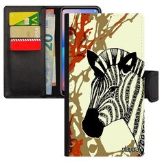 Чехол книжка на смартфон Самсунг Галакси S10Е оригинальный дизайн Зебра Саванна Африка Utaupia