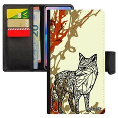 Чехол-книжка на смартфон Xiaomi Redmi note 6 Pro оригинальный дизайн Лиса Охота Хищник Utaupia
