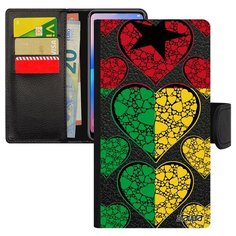 Чехол книжка на смартфон Apple iPhone 8, "Флаг Гвинеи Бисау с сердцем" Патриот Utaupia