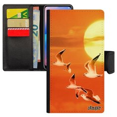 Чехол книжка на смартфон Эпл Айфон 6 6S Плюс французский дизайн Чайки Крачка Птицы Utaupia