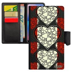 Чехол-книжка на смартфон iPhone 8, "Флаг Австрии с сердцем" Путешествие Страна Utaupia