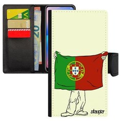 Чехол книжка на смартфон Galaxy A5 2017, "Флаг Португалии с руками" Путешествие Туризм Utaupia