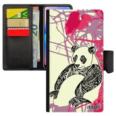 Чехол книжка на смартфон Эпл Айфон 7 французский дизайн Панда Азия Большая Utaupia