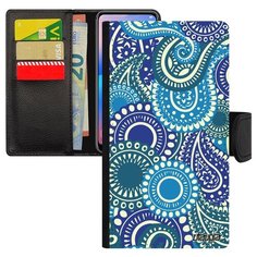 Чехол книжка на смартфон Ксиаоми Редми Нот 6 Про оригинальный дизайн Кружевной узор Вязь Utaupia