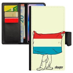 Чехол книжка на смартфон Apple iPhone X, "Флаг Люксембурга с руками" Государственный Патриот Utaupia