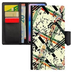 Чехол книжка на смартфон Samsung Galaxy A40 французский дизайн Тартан плитка Полосы Диагональ Utaupia