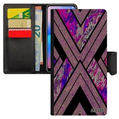 Чехол-книжка на смартфон Самсунг Галакси S8 французский дизайн Х-орнамент Гора Символ Utaupia