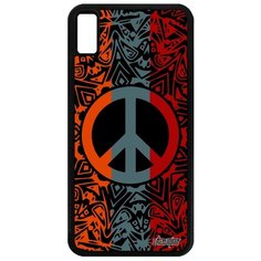 Чехол на смартфон iPhone XS Макс французский дизайн Peace and Love Рисунок Символ Utaupia