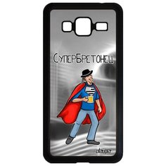 Чехол на смартфон Самсунг Галакси J3 2016 оригинальный дизайн Супербретонец Комичный Utaupia