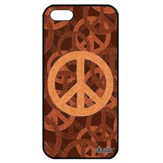 Чехол на смартфон Айфон 5 5S SE французский дизайн Peace and Love Мир и Любовь Символ Utaupia