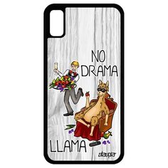 Чехол на смартфон iPhone XR уникальный дизайн No drama lama Лама без напрягов Супер лама Utaupia